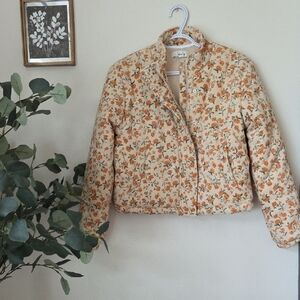 Floral Beige Women's Jacket